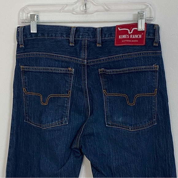 Kimes Ranch Wayne Jeans Mens 29/36 Straight Leg Button Fly Blue Denim Western - Picture 10 of 10